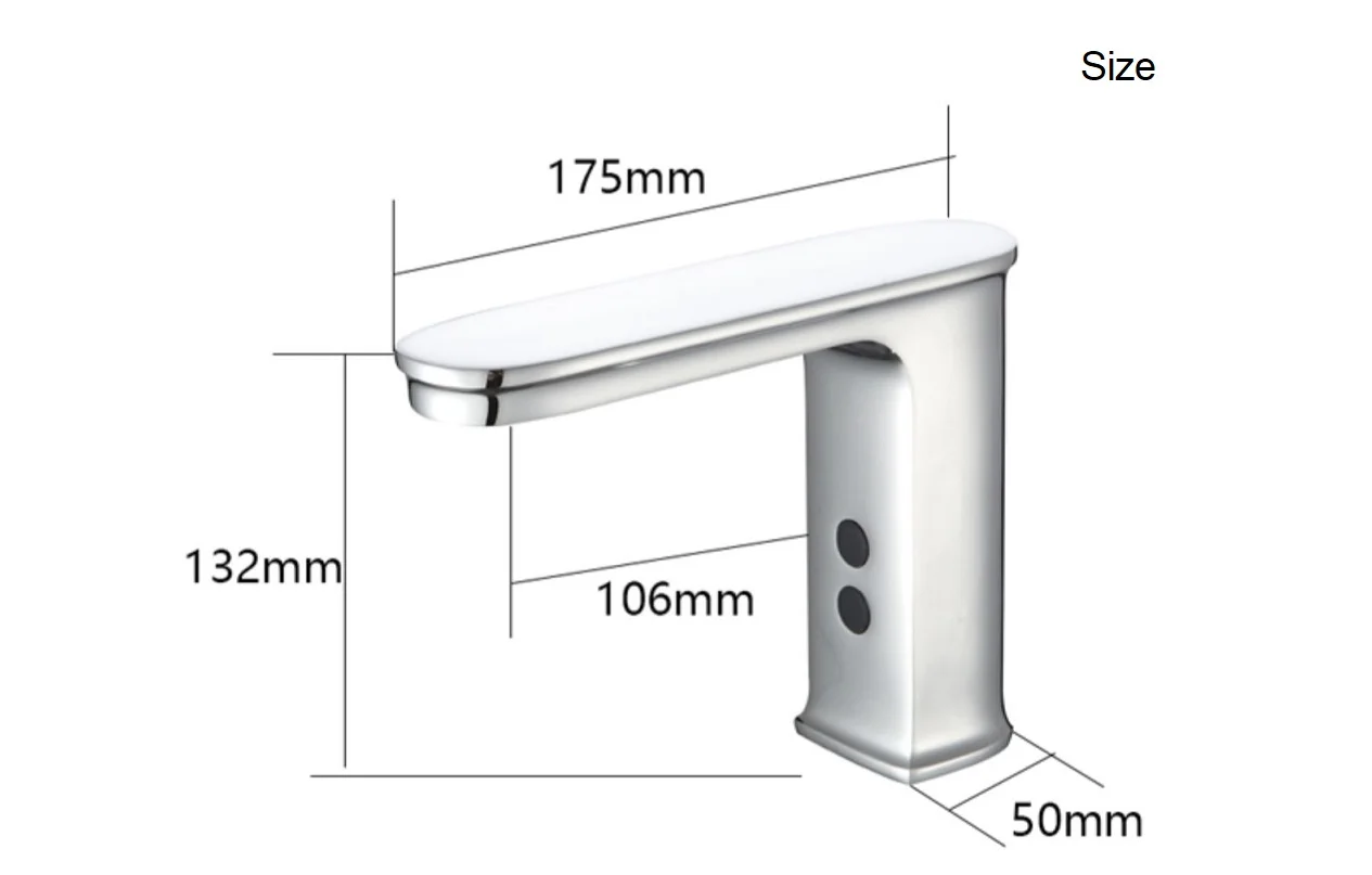 F186 Commercial Automatic Tap Sensor Electric Water mixer  Bathroom Sensor Faucet
