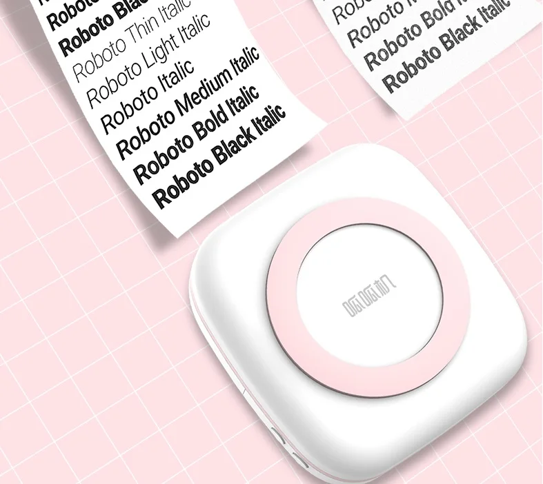 Portable Blue Tooth Mini Printer for Graffiti Draft Printing 57mm Width Thermal Printer Black and White Photo Printer