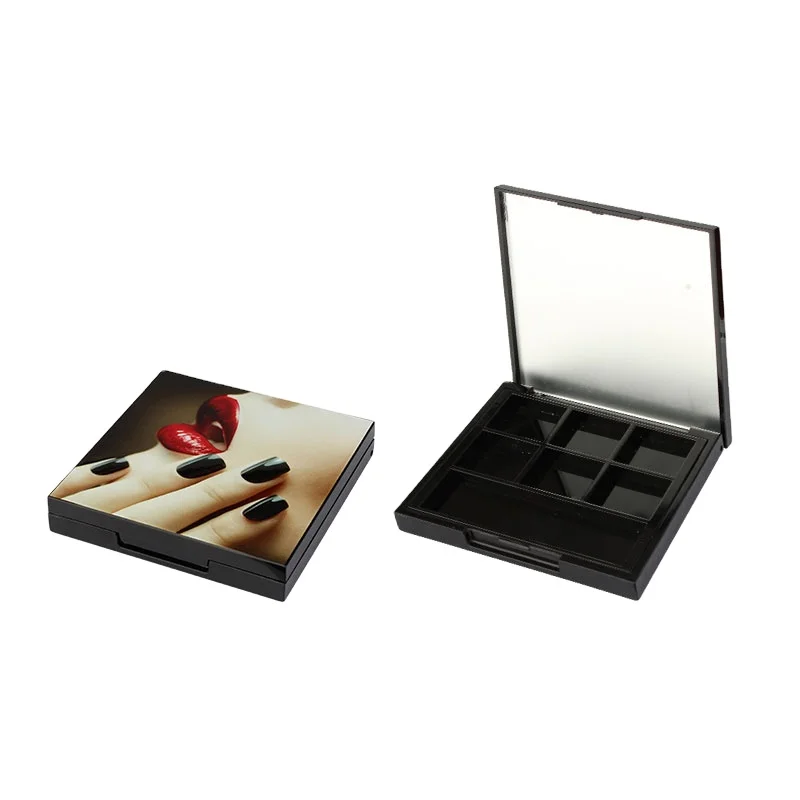 custom 3D printing wholesale makeup eyeshadow 6 colors packaging box