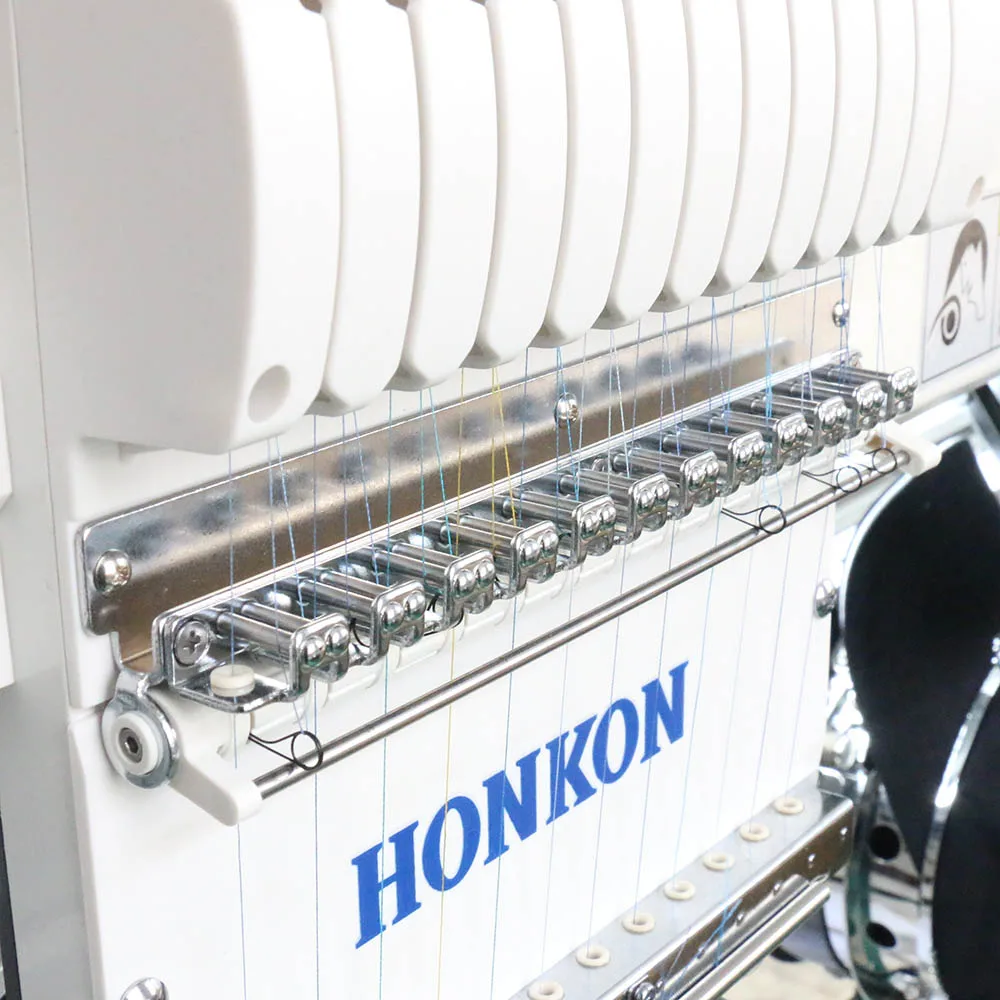 Single Head 12 Needle Household Embroidery Machine HK-1201 1501 500*400mm Embroidery Area Automatic DBX5 11~16# 2500spm HONKON