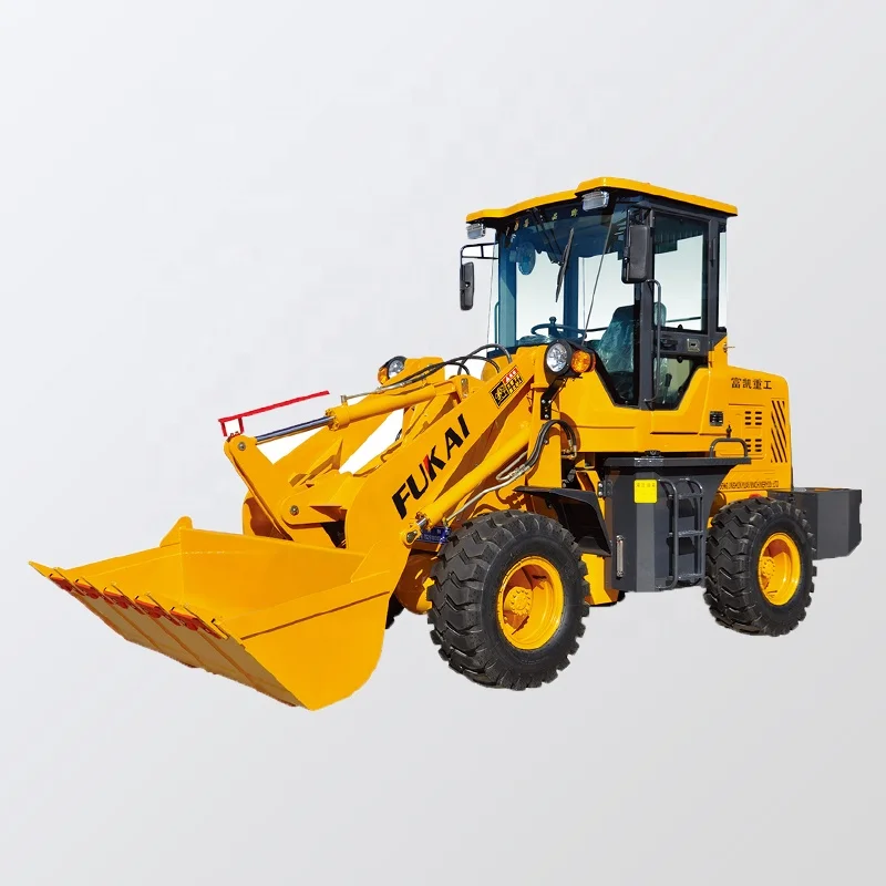 Articulated 1.5Ton Diesel Shovel Wheel Loader with Quick Hitch fukai brand low price