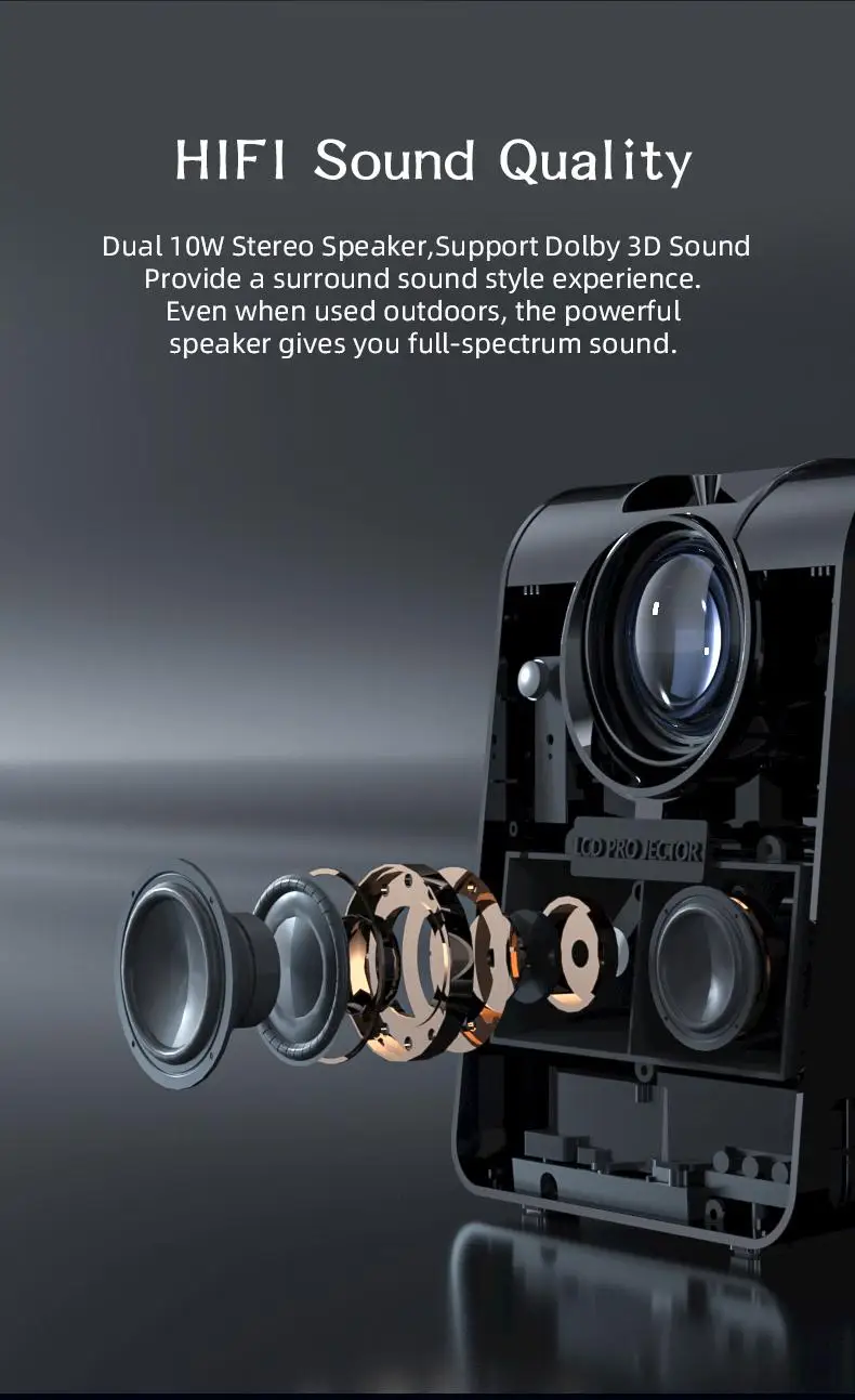 portable home theater Full super clear led projectors 4k mini projector wifi home cinema