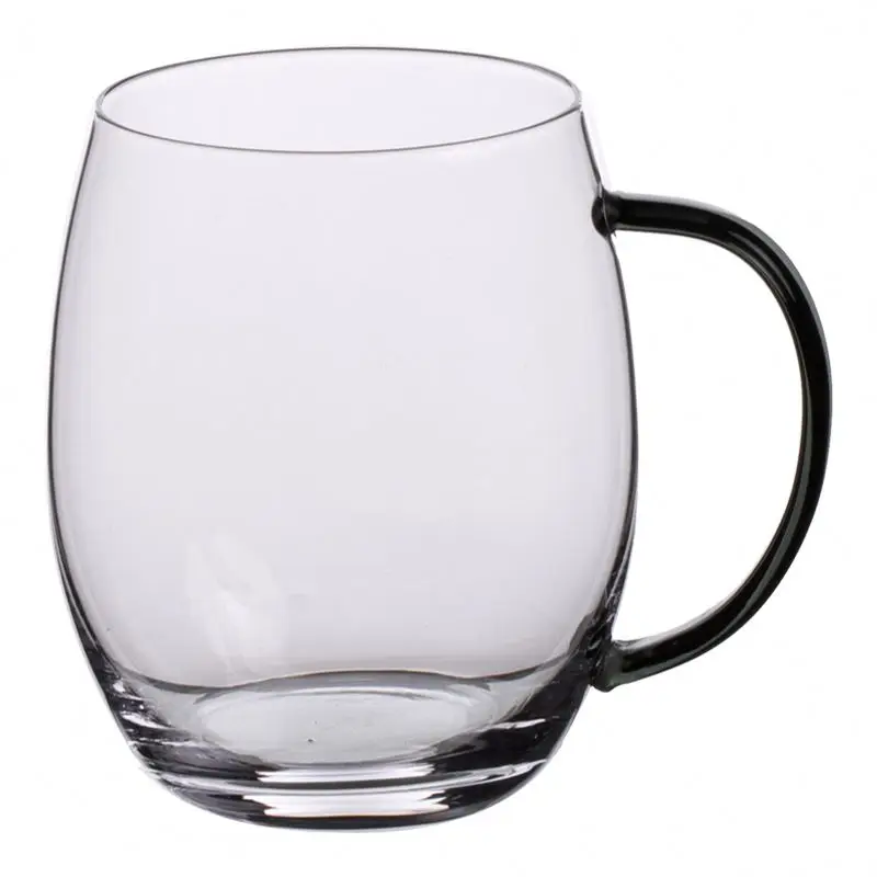 Лидер продаж стеклянная кружка с цветной ручкой 255 мл