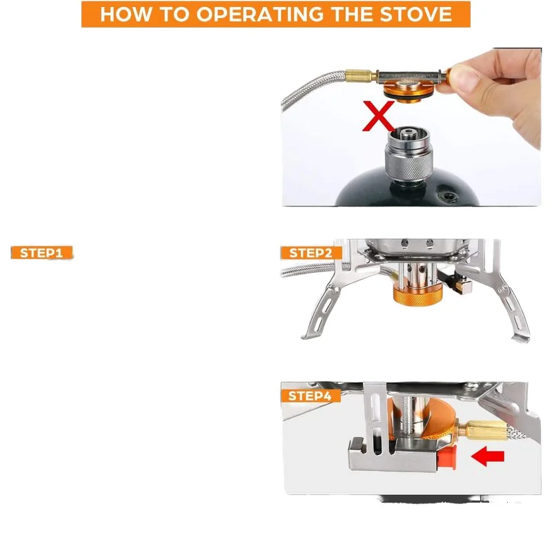High Demand aluminum Portable Lightweight Steel Camping Stove Windproof Foldable Gas Stove
