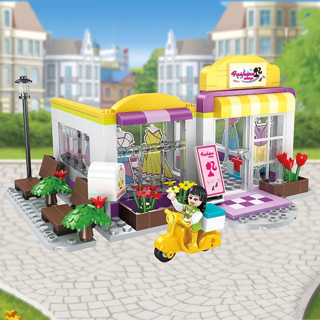 COGO 263pcs Girls Store Intelligence Building Blocks Toys ABS Construction Brick Toys