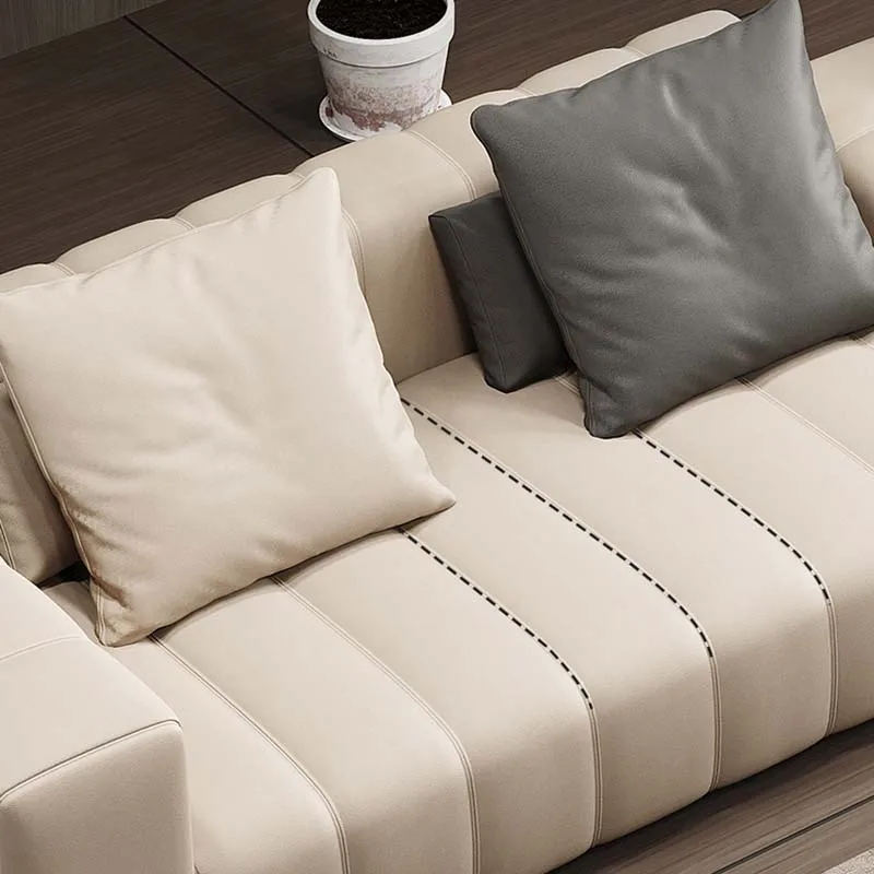 Italian Style Sofa Set Living Room Furniture L Shape Piano Creative Shape Living Room Sectional Leathaire Sofa