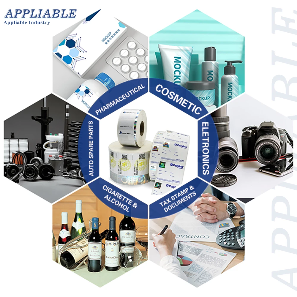 Medical Label Sheets 40MM x 60MM Size Sticker Hologram Position Printing Scratch Off Security Printing Stickers