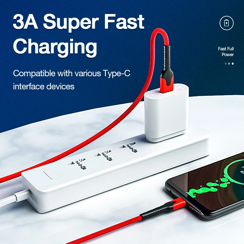 Новое поступление 3A быстрое зарядное устройство usb-c Тип c кабель для