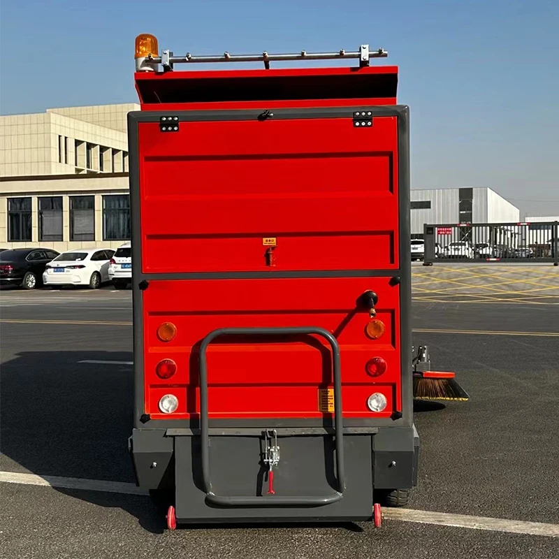 Powerful electric fully enclosed sweeper driving broom cleaning machine road sweeper