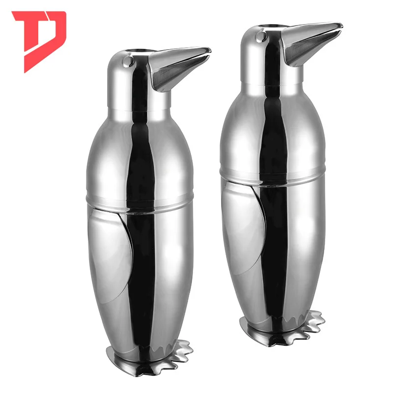 Bar tool Special shaker Antique Stainless Steel Penguin mini Cocktail Shaker