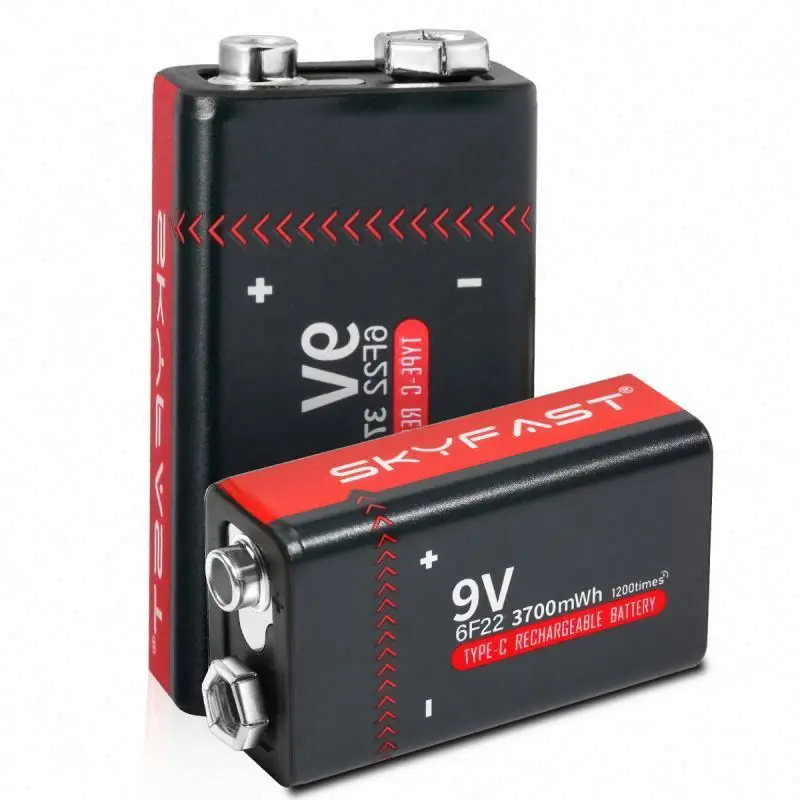 Аккумуляторная батарея SKYFAST 800mah type-c 9 В 1 шт. литиевая 6f22 мультиметр перезаряжаемая с зарядным кабелем usb c