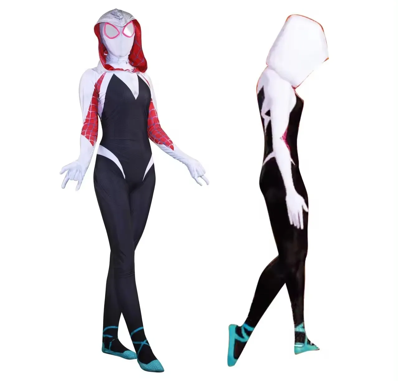 New Design Gwen Stacy Spider Woman Costume Black Mary Jane Suit for Children during Halloween and Christmas