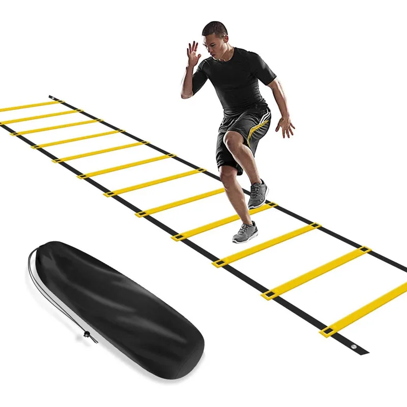 Ultimate Agility Ladder Speed Training Equipment 12 18 20 Rungs Yellow Agility Ladder Soccer Football Fitness Agility Ladder