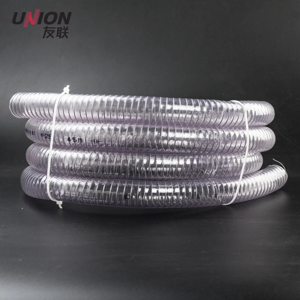 PVC Transparent Spring  Steel Wire Reinforced Hose