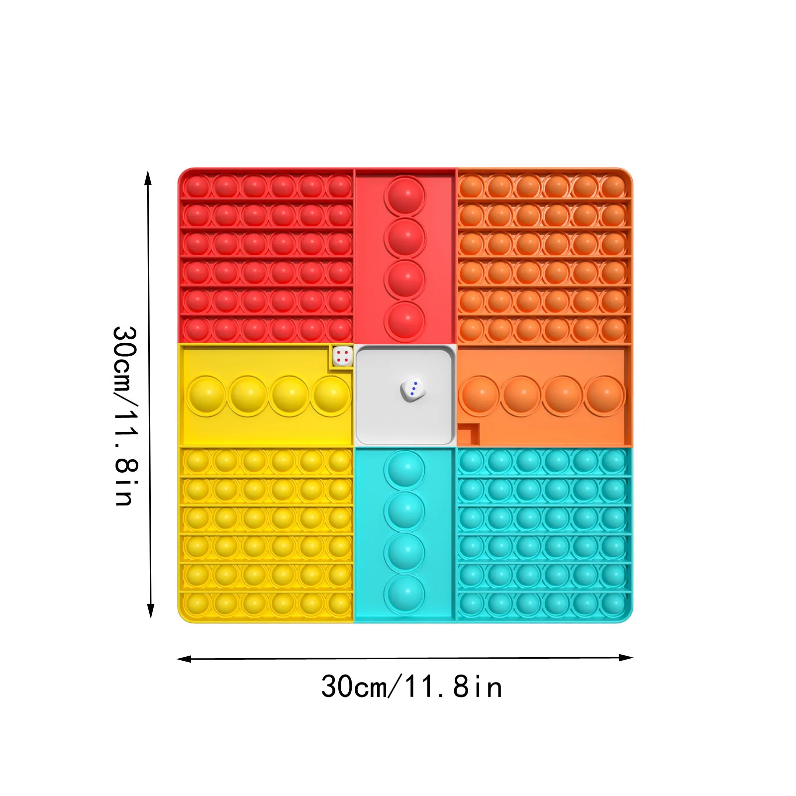 Big Game Fidget Toy Rainbow Chess Board Push Bubble Popper Fidget Sensory Toys for Parent-Child Time Interactive Game Toy