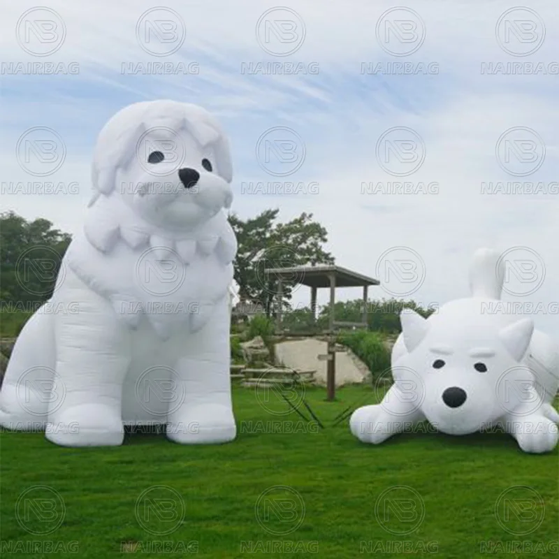 Luminous Giant Inflatable Human Model Light Air Blow Up Art Sculptures Installations White Inflatable Cartoon Character Decor