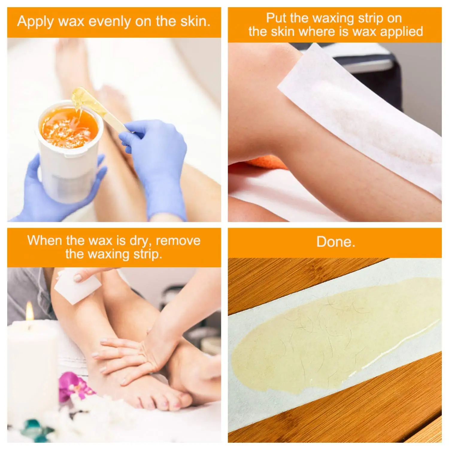 OEM Hair Removal Waxing Strips Non-woven Fabric Epilator Wax Papers Depilator