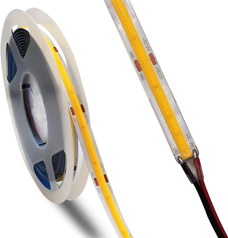High CRI 90 LED Strip Light DC 24V COB Strips 2700k 4500k 6000k White COB LED Strip for Decoration