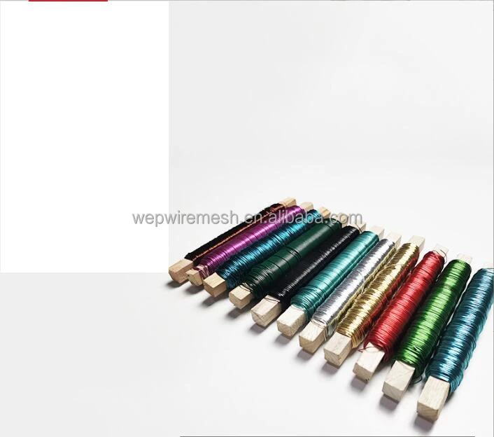 Green Enamel Coiled Floral Annealed Wire Florist Wire 100g 160m/Roll for Christmas