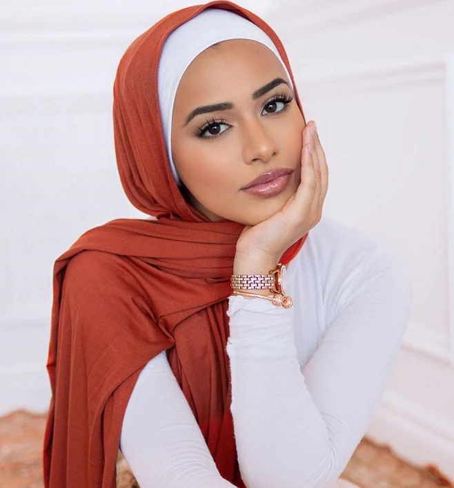 Factory Stock Design Solid Color Mercerized Cotton Modal Soft Ladies Hijabs Scarf Cotton Jersey 28 Colors Hijab