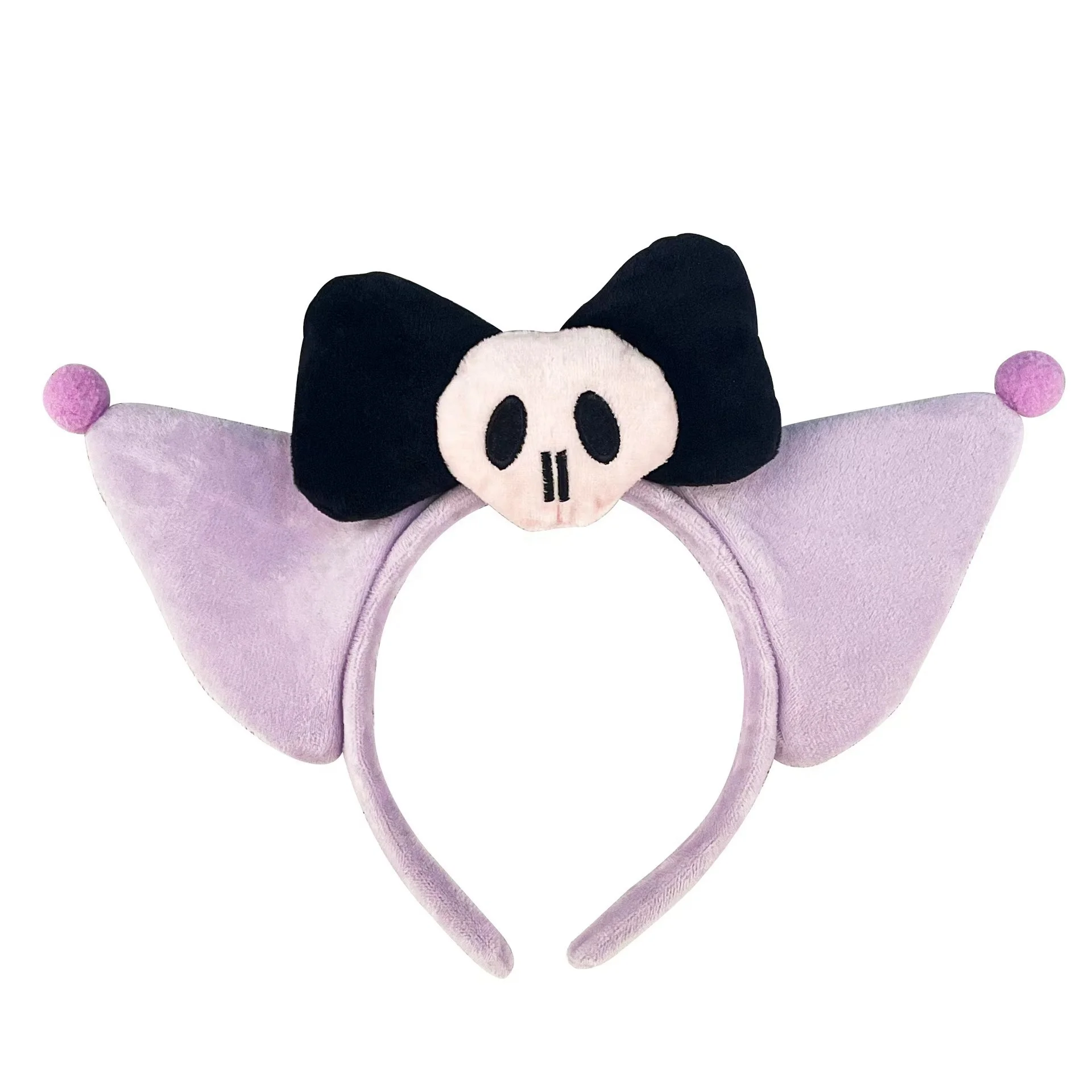 Cartoon Costume Cosplay Cat Ears Headband Bows Lace Ribbonsm Kuromi Headwear M-533