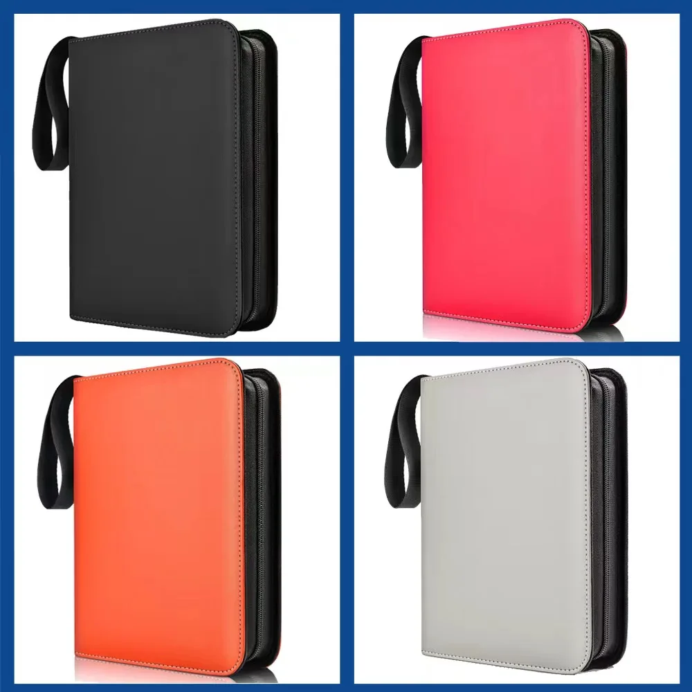 900 and 400 4 or 9 pockets PU leather charizard collector book pokemoned trading card game collection folder with zipper