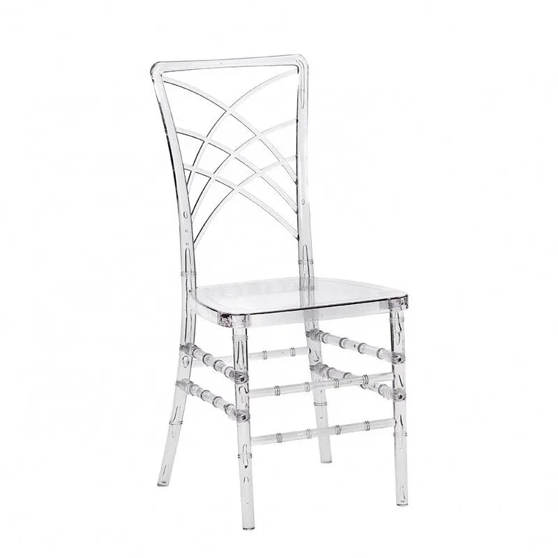 Wholesale Hot Selling Transparent Resin Chiavari Stackable Classic Style Banquet Event Wedding Acrylic Chairs