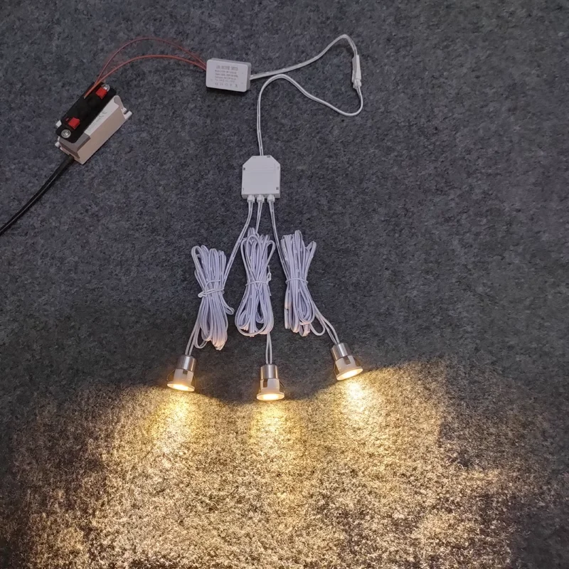 1W 3W Customized 110v-240v Led Mini Spotlight Ceiling Floor Hide High Bright Focus Lamp Spotlight led cabinet light 12v 24v led