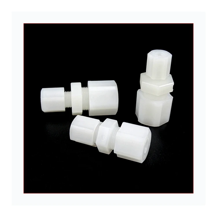 Top Selling screw thread Plastic Joint  white PVDF reducing union connectors