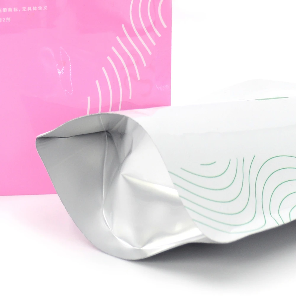 Glossy Pink White Special-Shaped Mylar Bag Custom Suction Nozzle Plastic Bags Laminated Stand Up Pouch Packaging With Spout
