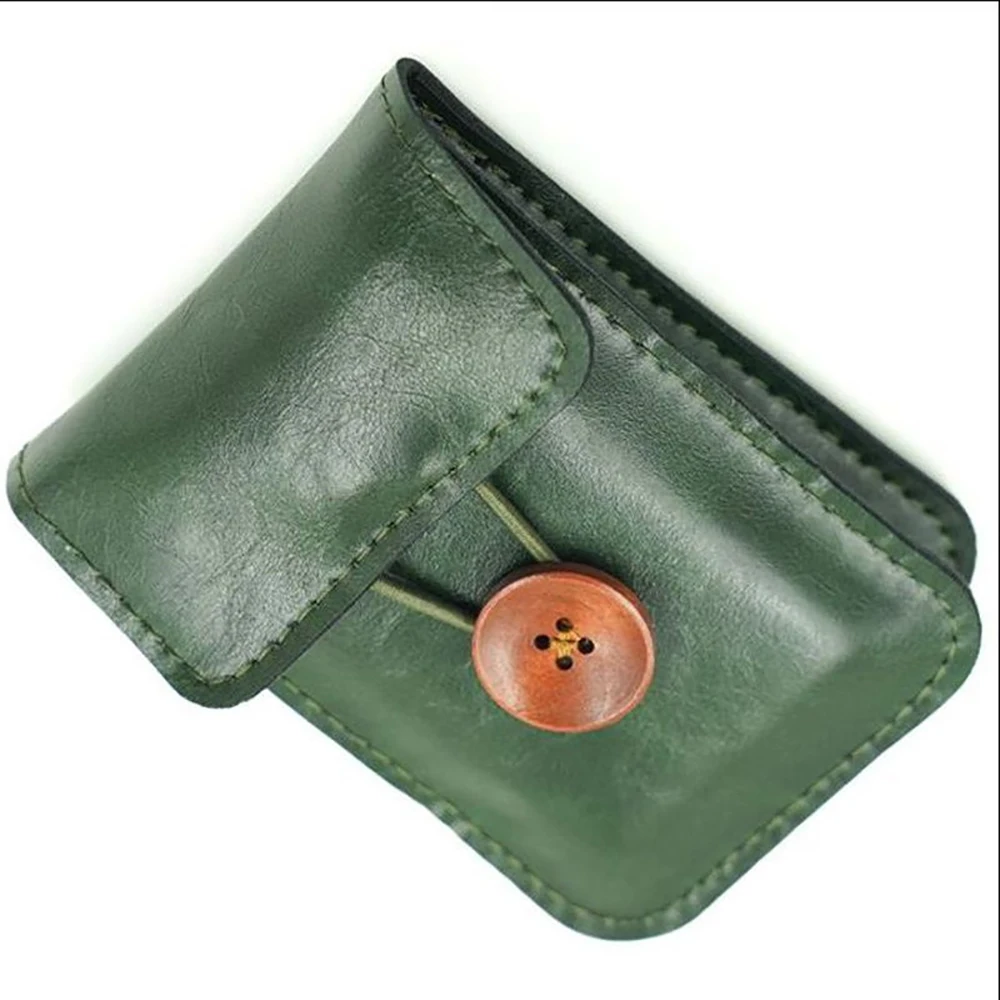 Small MOQ Electronic Tech Pouch PU Leather Handmade Portable Compact Travel Storage Cases for Power Bank and iPhone Cords