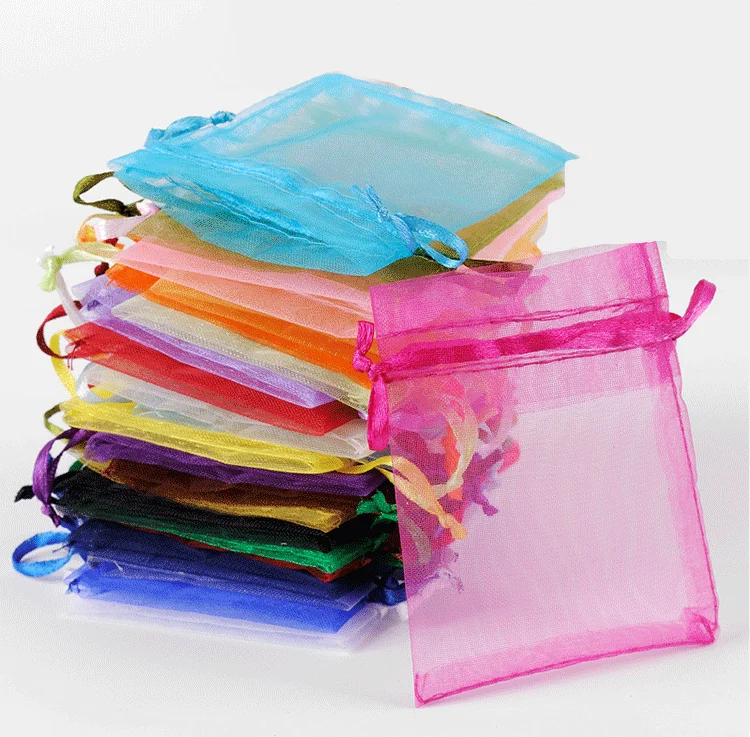 Wedding Gift Organza Bag Jewelry Packaging Organza Pouches Christmas Drawstring Gift Bag
