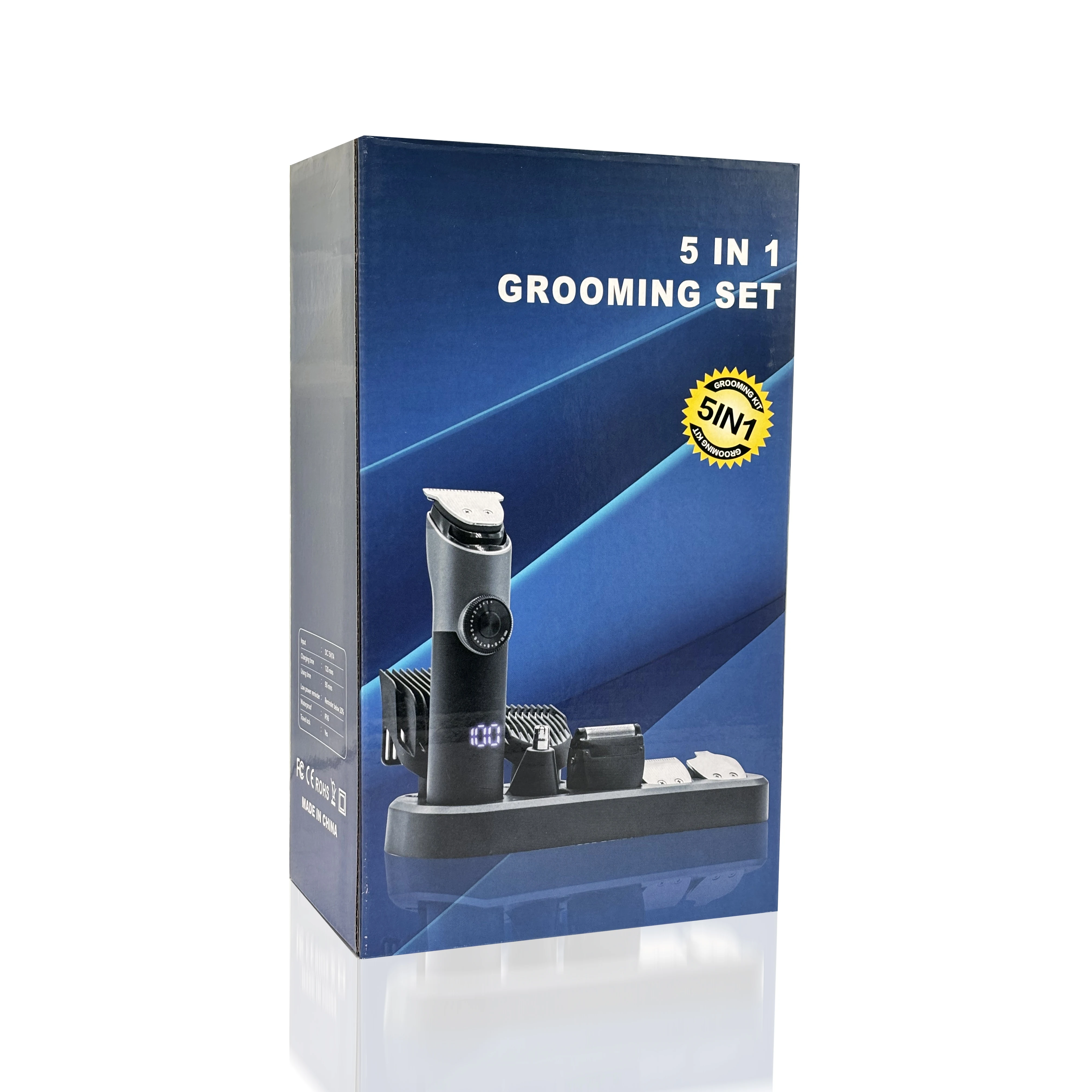 2024 Hot Sales 5 In 1 Mini Electric Mens Hair Beard Shaver IPX6 Portable USB Rechargeable Hair Trimmers