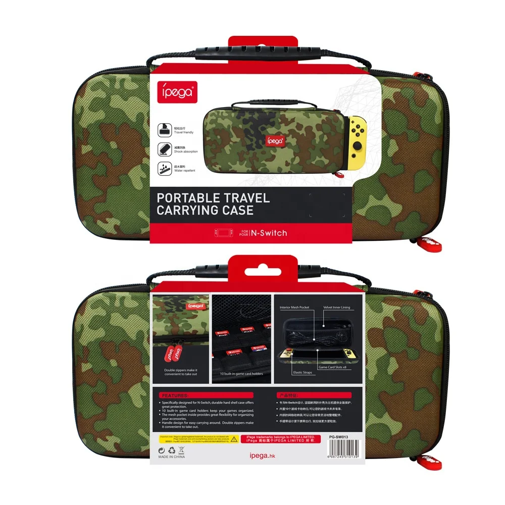 PG-SW013 Camo EVA Waterproof Carrying Case For Nintend Switch Storage Bag N-Switch Handbag Pouch Cover