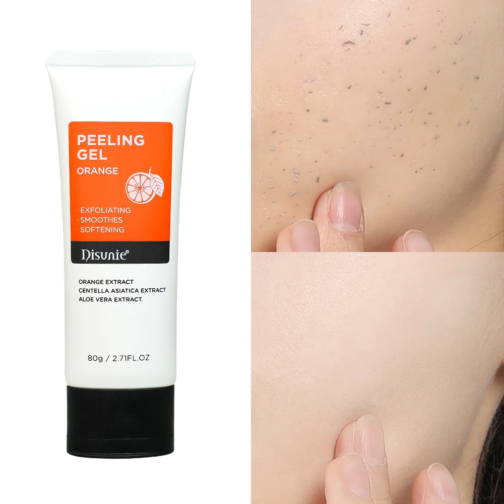 Disunie Orange Face Whitening Peeling Gel Centella Aloe Vera Exfoliating Removes Dead Skin Cells Soothing Facial Peeling Gel