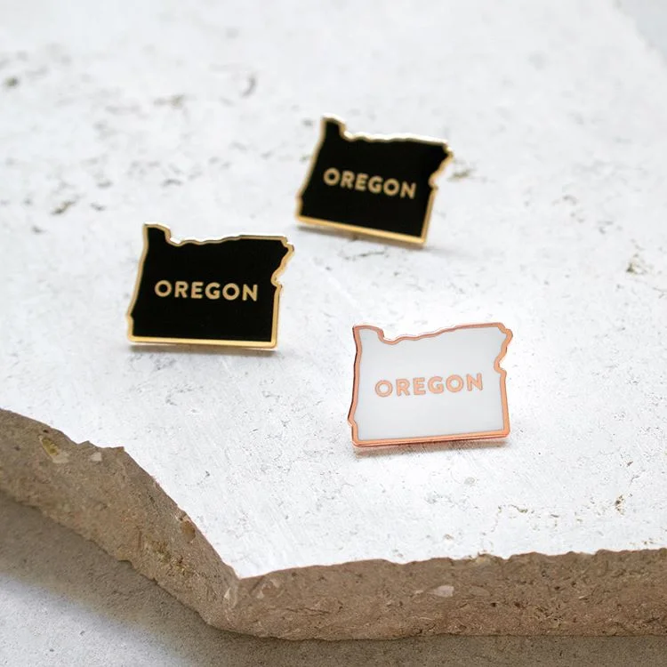 custom letter hard enamel lapel pin metal badge pins