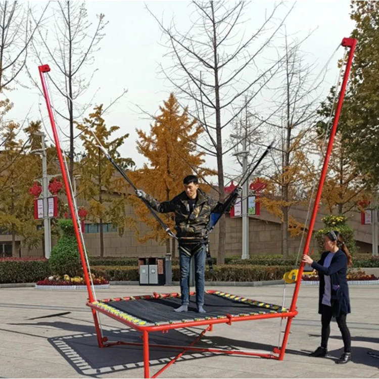European popular new design outdoor mobile folding single bungee trampoline