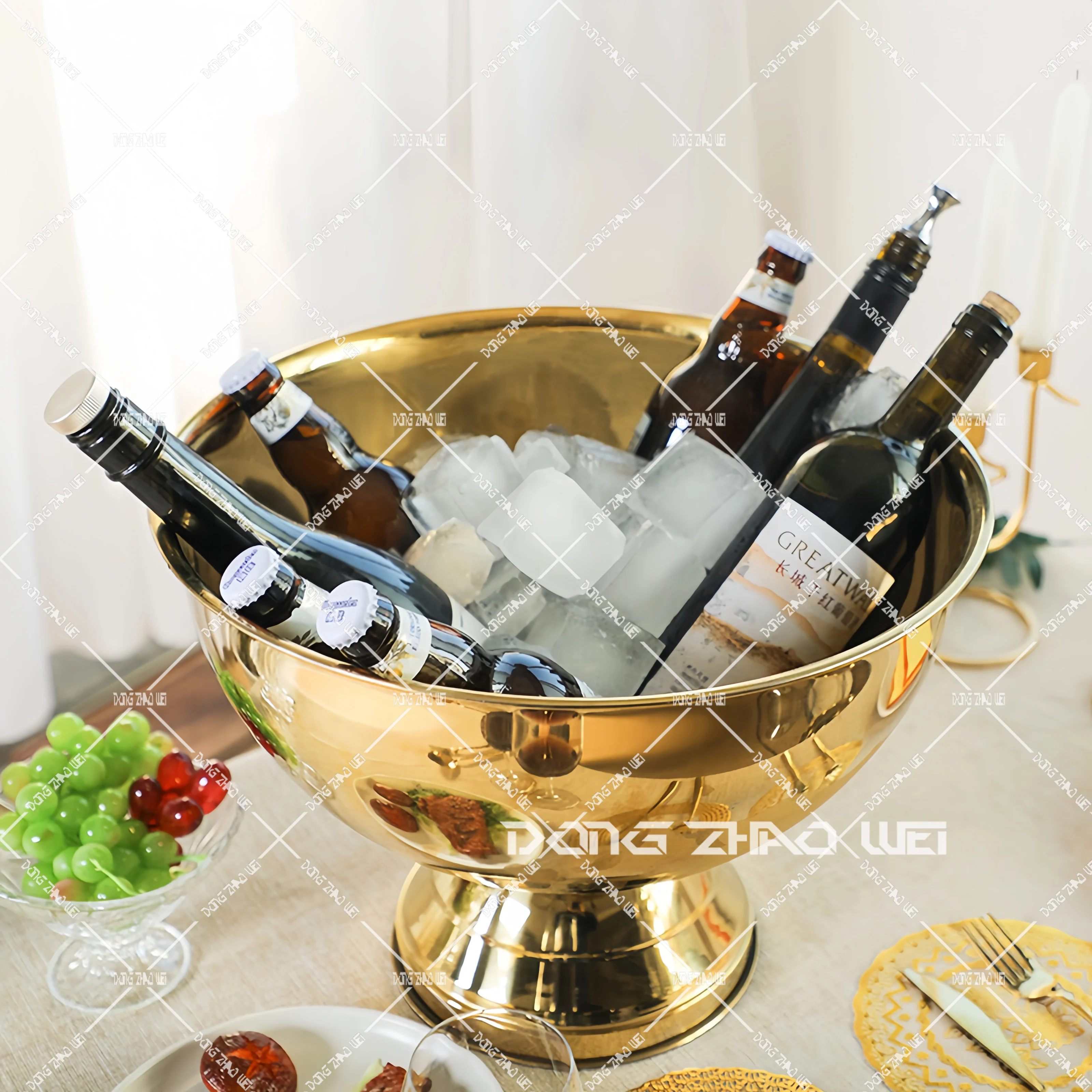 Restaurant Ice Bucket Stainless Steel Beverage Tubs For Catering wine bucket Ice bowl Champagne Bucket Ice Champagne Bowl