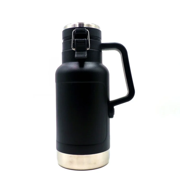 32oz 64oz stainless steel Double Wall flask vacuum Beer Growler with handle custom logo Vacuum flask water jug