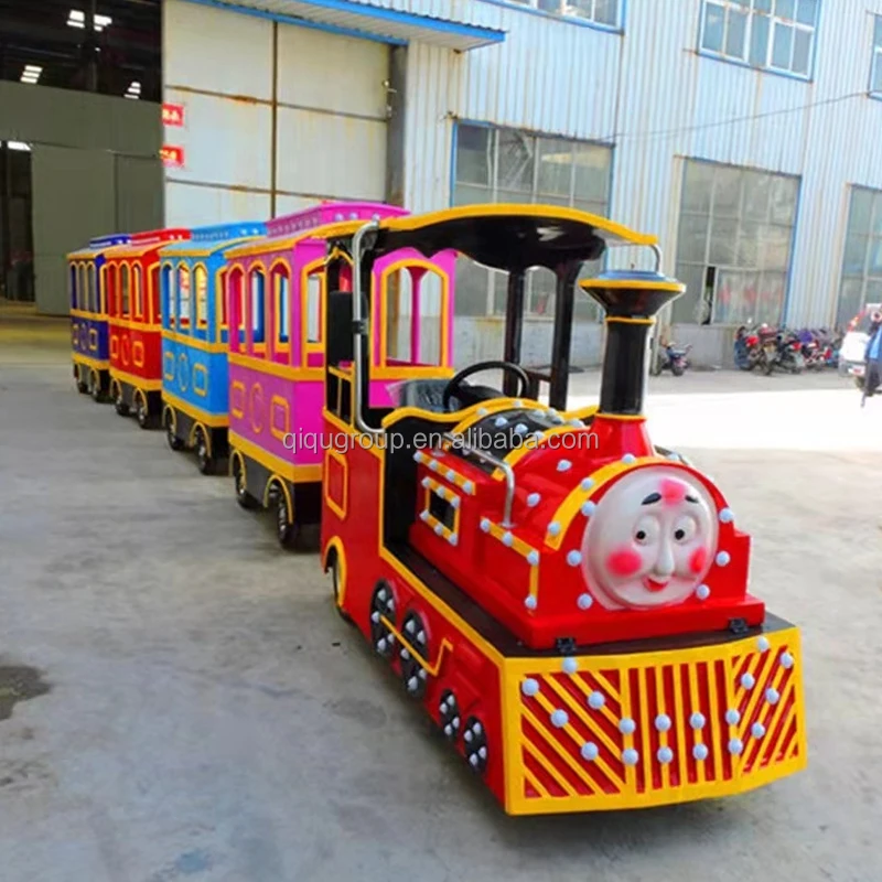 New arrival fiberglass 16 persons prices amusement park kids mini trackless train
