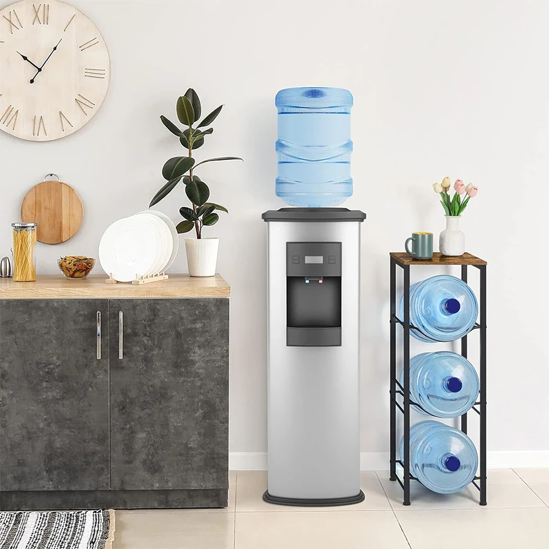 Home 5 gallon water bottle holder 4tier jug rack with 3 slots heavy duty detachable drinking shelves dispenser storage organizer
