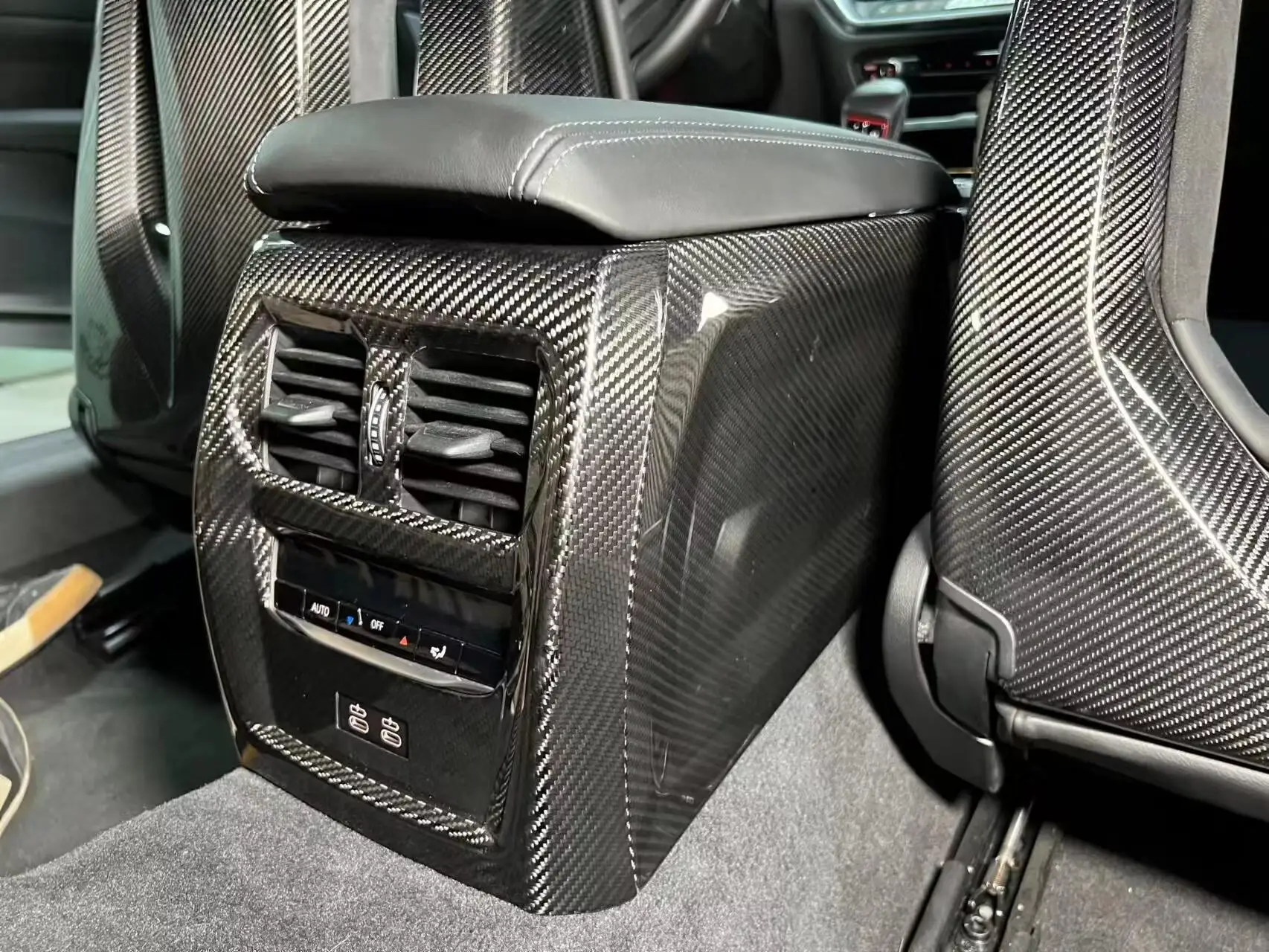 G80 M3 Carbon Fiber Car Interior Trim Kit Console Dashboard Center Trim  For BMW G80 M3 G82 M4 2021+