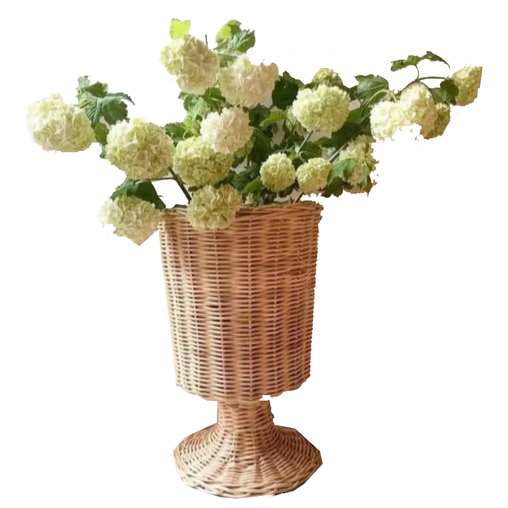 wholesaler  handmade bamboo rattan decorative  home decor  plastic vases vase