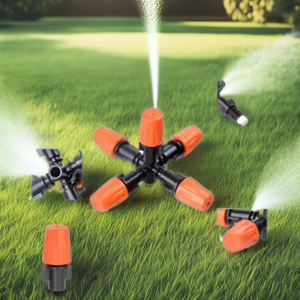 Manufacturer-Supplied 5-Head Adjustable Garden Spray Nozzle Greenhouse Automatic Nebulized Irrigation Sprinkler Durable Plastic