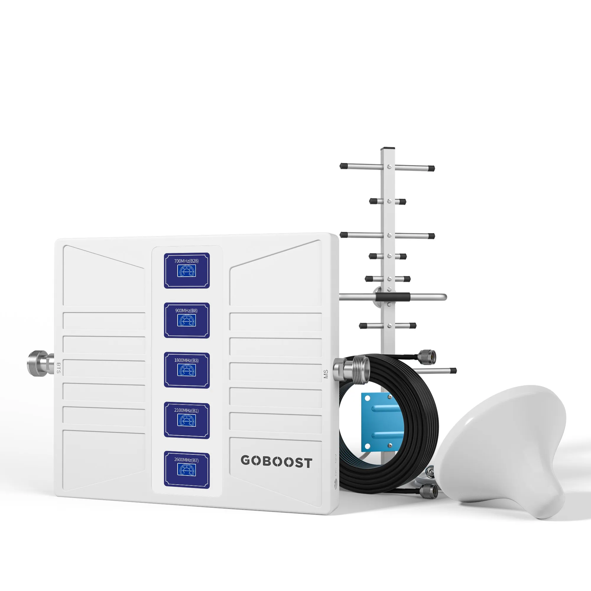 GOBOOST 5-полосный gsm cdma lte для использования в автомобиле 700 800 850 900 1800 2100 2600 МГц 2G 3G 4G 5G AGC усилители сигнала