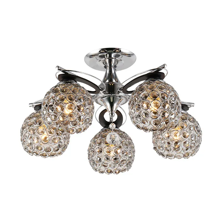 Antique Indoor Dining Room Bedroom Decorative Hanging Crystal E27 Chandelier Ceiling Light