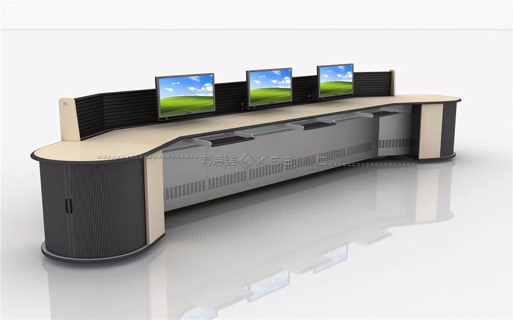 Ergonomically designed emergency call service console high-end smart city command center dispatch center office desk console