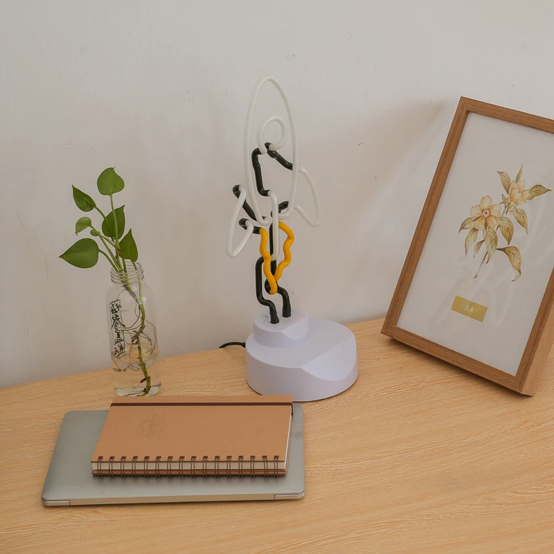 Neon Sign Illuminated Rocket Design Lighted Glass 3d for Home or Bar Decoration LED 1 Piece High Voltage IP65 -1 - 50 10000 85