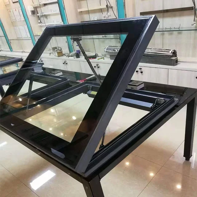 XBH 1 Set MOQ 100% Waterproof  Aluminium Frame Automatic Electric Home Roof Hatch Access Windows Skylights