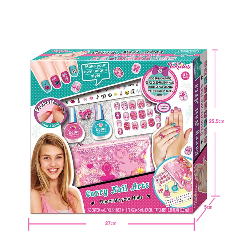 2023 детский игрушечный набор-переноска для ногтей, Снятие лака для ногтей, пресс, креативная игрушка, поставщик ногтей